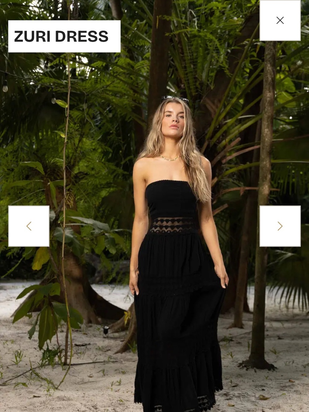 Zuri Strapless Black Maxi Dress